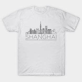 Shanghai Minimal Skyline T-Shirt